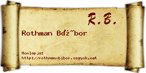 Rothman Bíbor névjegykártya